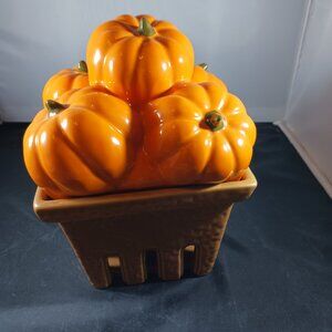 HomeWorx by Harry Slatkin Ceramic Pumpkin Basket Farm Stand No Candle